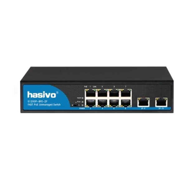 Switch 8 cổng PoE Hasivo S1200P-8F-2F