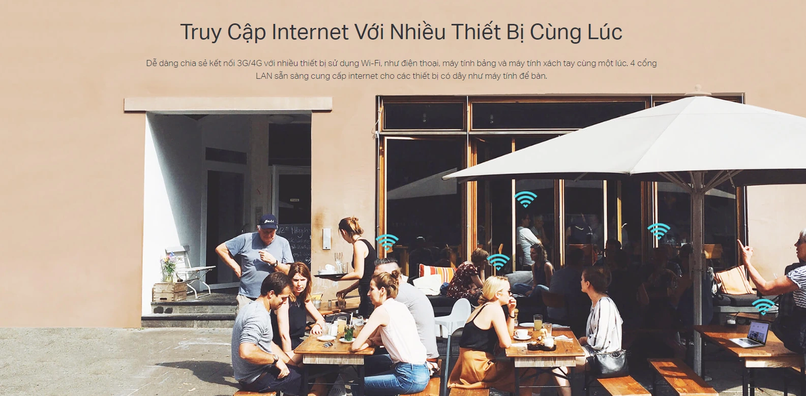 TL-MR100 cho phép nhiều thiết bị truy cập cùng lúc