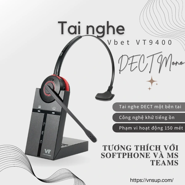 Tai Nghe Vbet Vt9400 Dect Mono