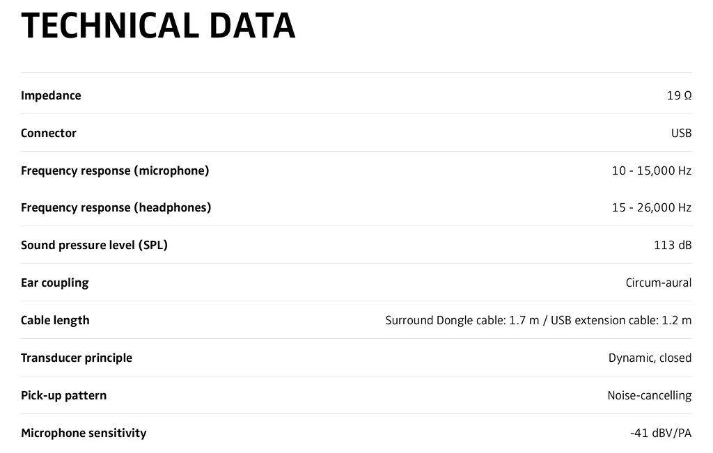 Thông số kĩ thuật tai nghe Sennheiser GSP 350