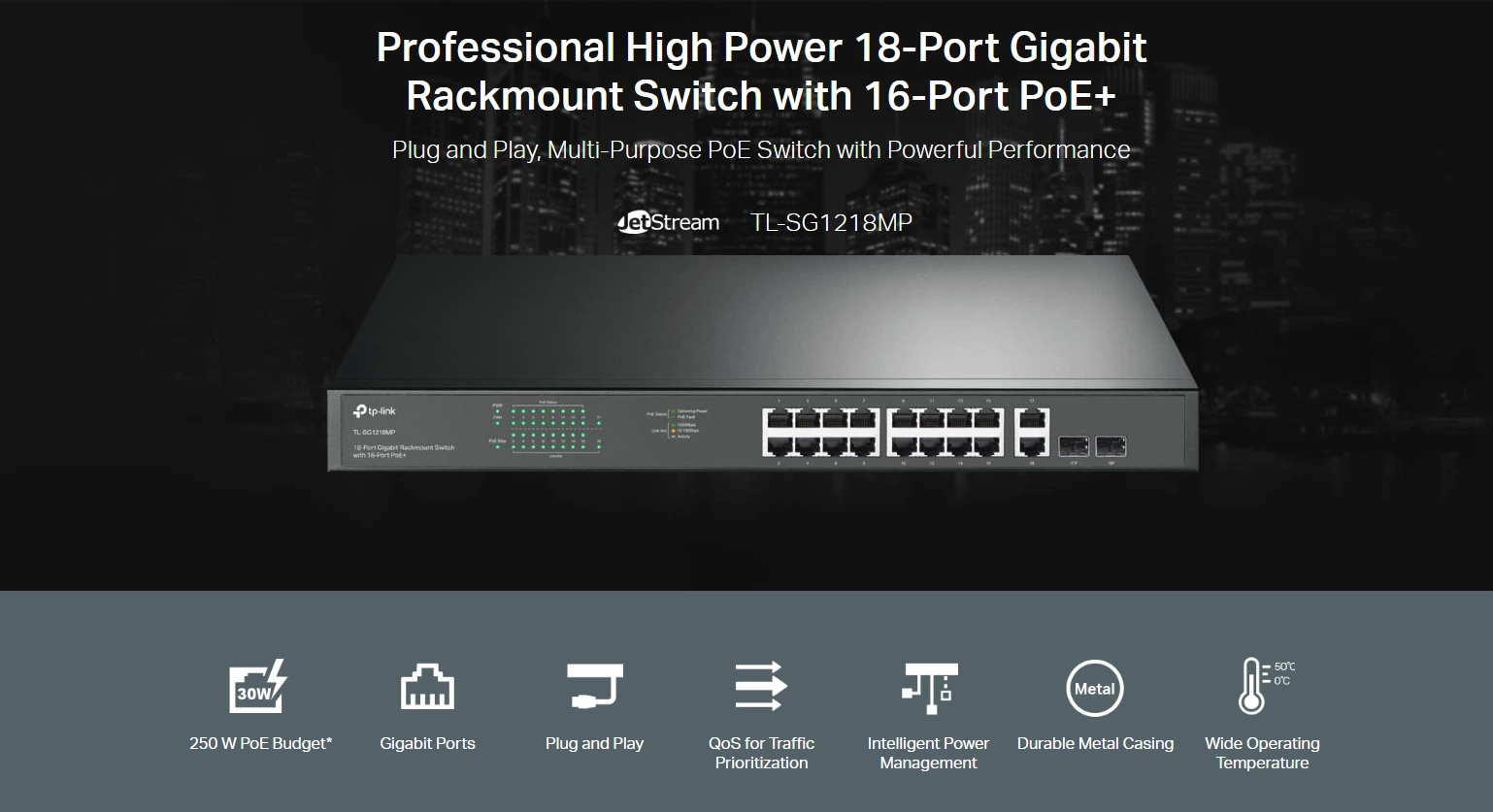 Tính năng của Switch Tp-Link TL-SG1218MP