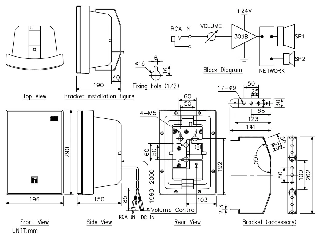 thông số kỹ thuật loa hộp toa bs-p1030b-as