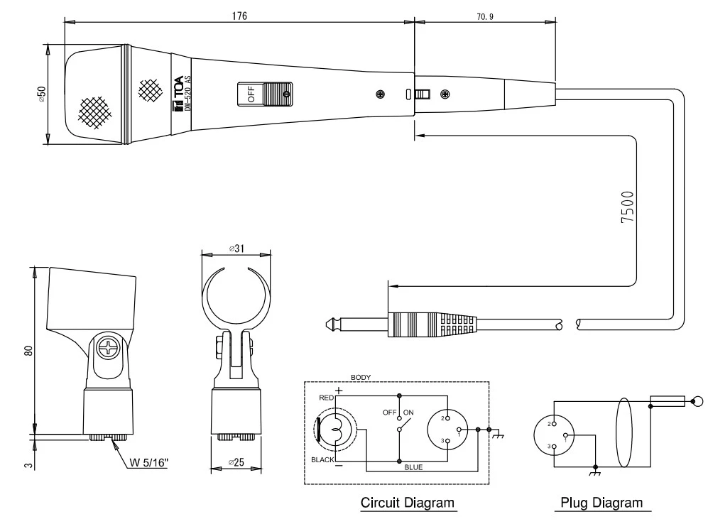 thông số kỹ thuật TOA-DM-52 AS