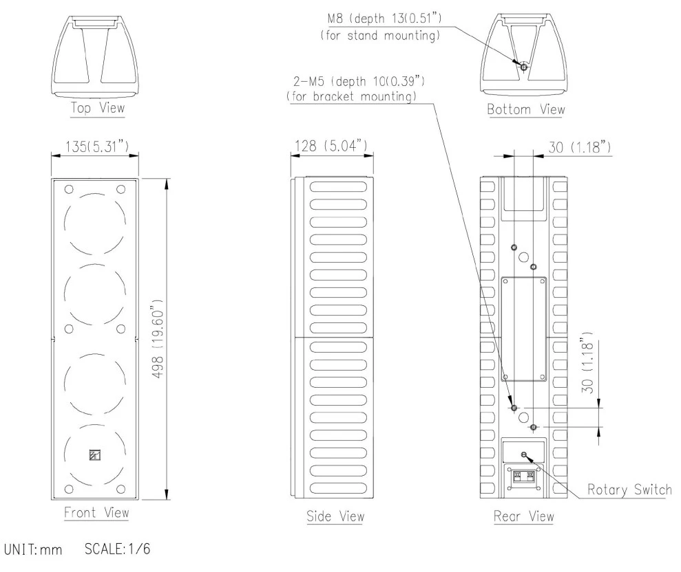 thông số kỹ thuật loa hộp toa tz-p406bip1