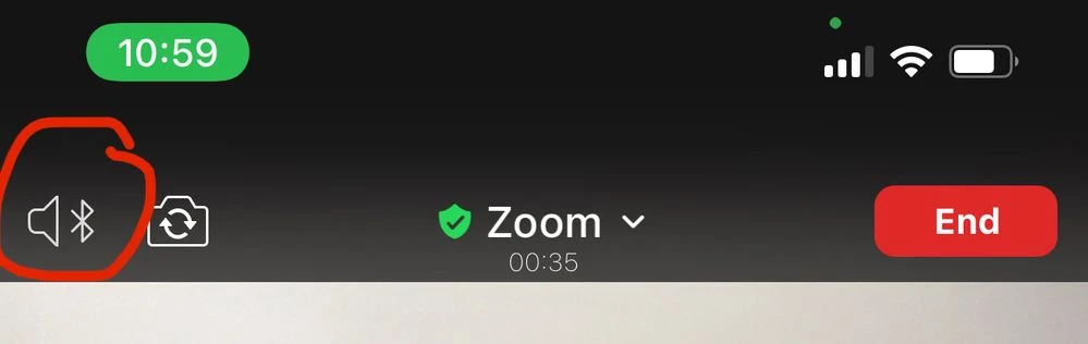 Bật kết nối zoom với loa bluetooth trên điện thoại