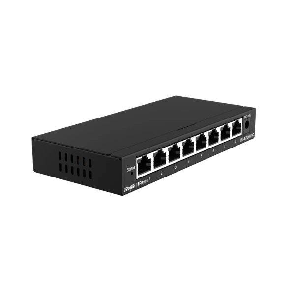 Các mặt của Switch RUIJIE RG-ES208GC Các mặt của Switch RUIJIE RG-ES208GC
