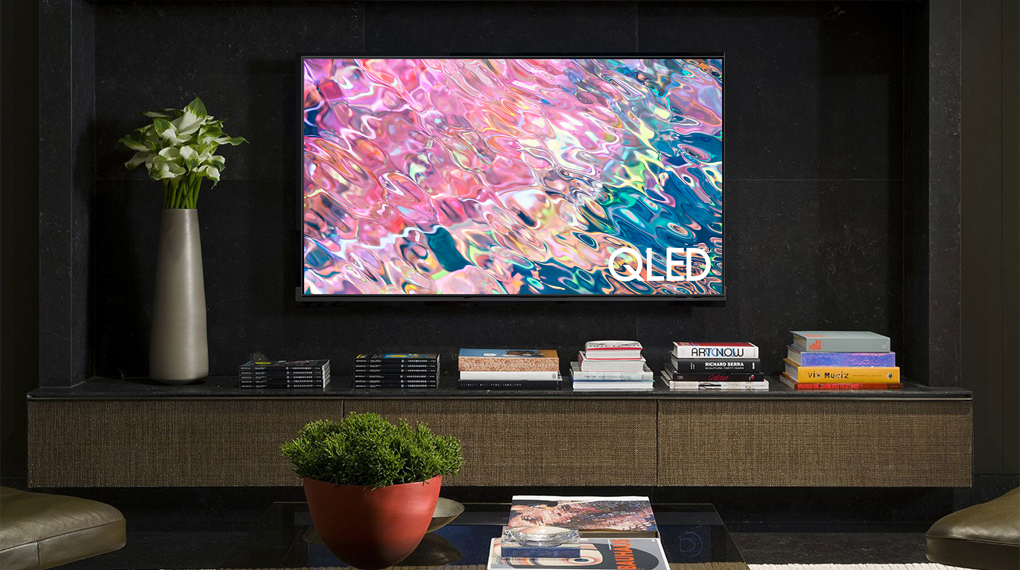 Đặt Smart Tivi QLED 4K 55 inch Samsung QA55Q60B trong phòng khách