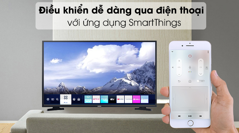 Điều khiển tivi bằng ứng dụng SmartThings trên điện thoại