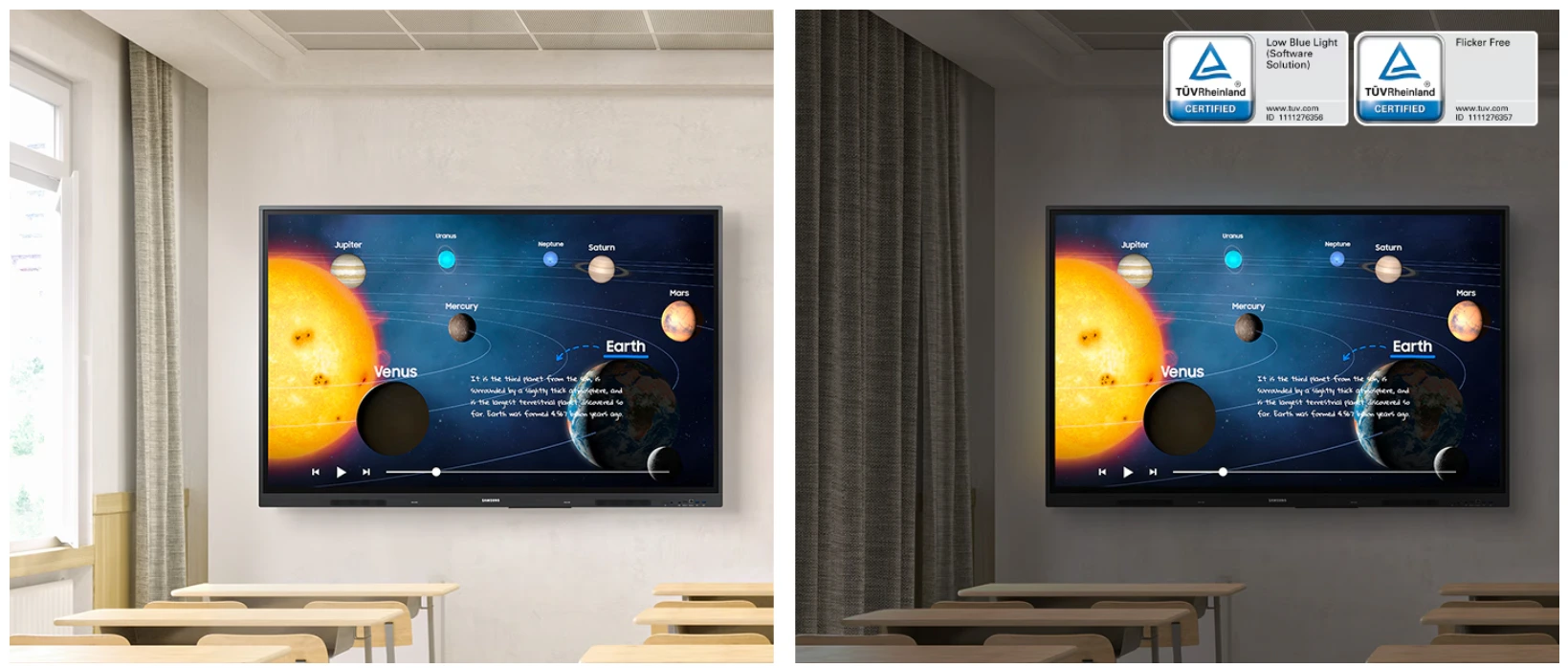 Dòng màn hình WAD được trang bị các tính năng bảo vệ sức khỏe mắt