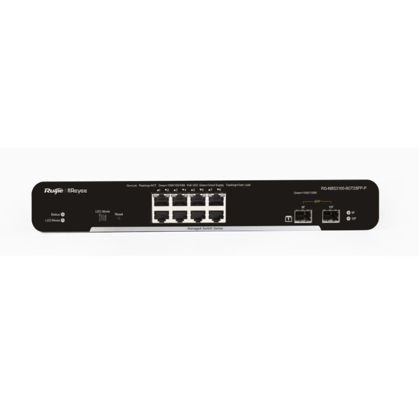 Mặt trước Switch RUIJIE RG-NBS3100-8GT2SFP-P Mặt trước Switch RUIJIE RG-NBS3100-8GT2SFP-P