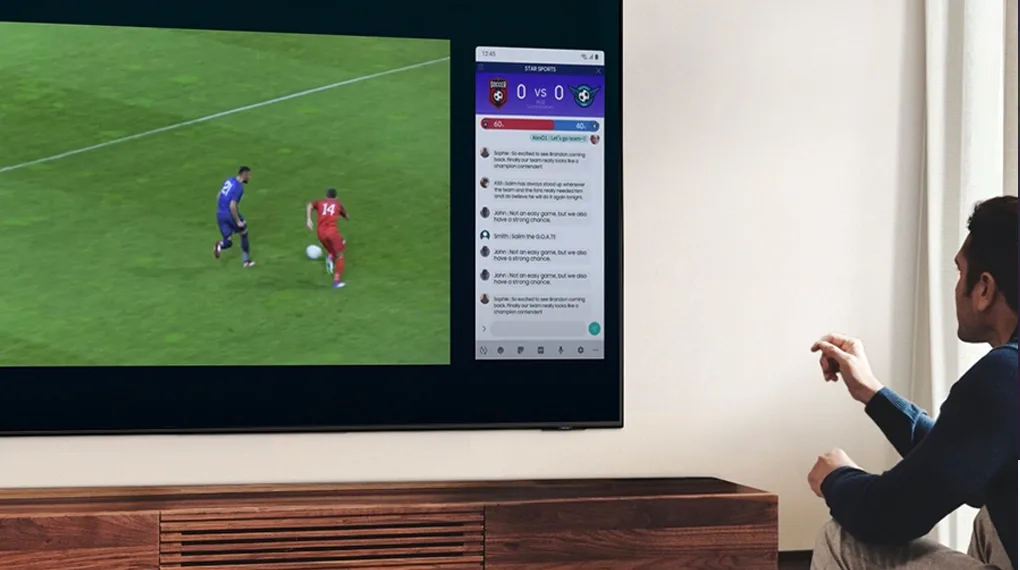 Multi View chia nhỏ tivi thành 2 màn hình