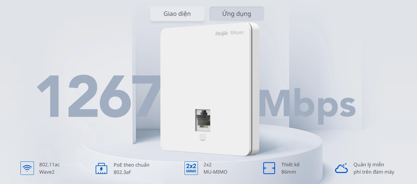 REYEE RG-RAP1200(F) hoạt động hiệu năng cao