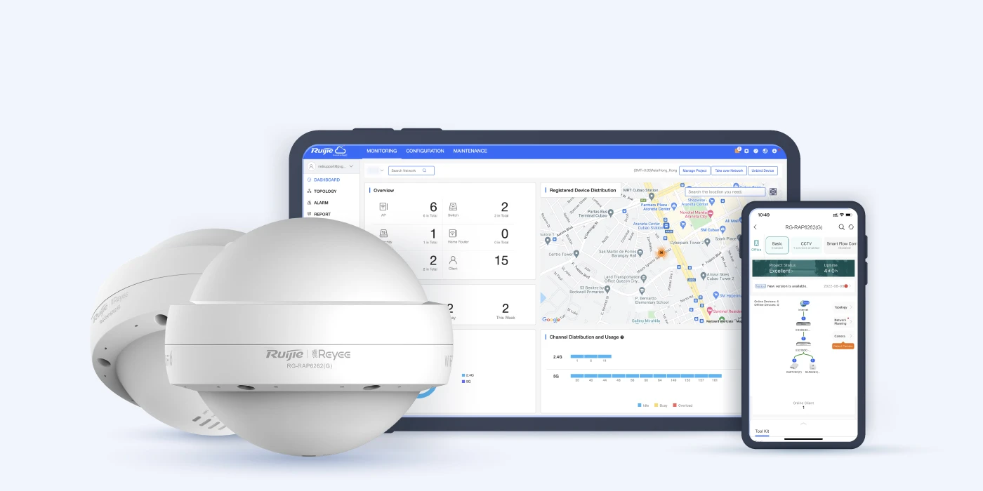 RUIJIE RG-RAP6262(G) cho phép quản lí trên cloud