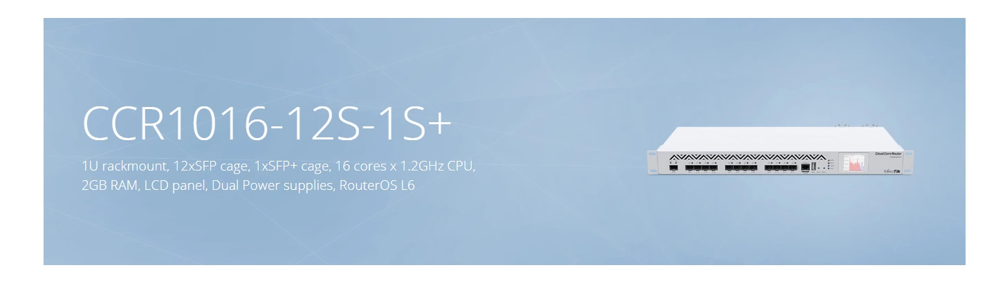 Router Mikrotik CCR1016-12S-1S+