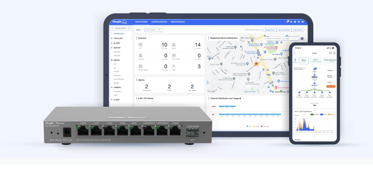 Router cân bằng tải Ruijie RG-EG209GS hỗ trợ quản lý qua cloud