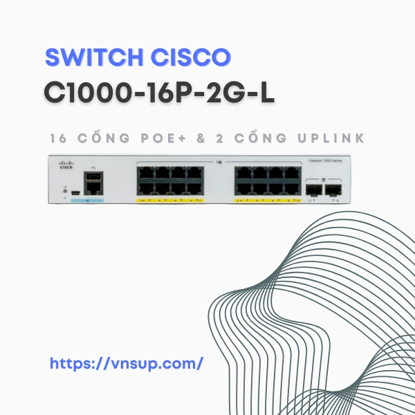 Switch Cisco C1000-16P-2G-L