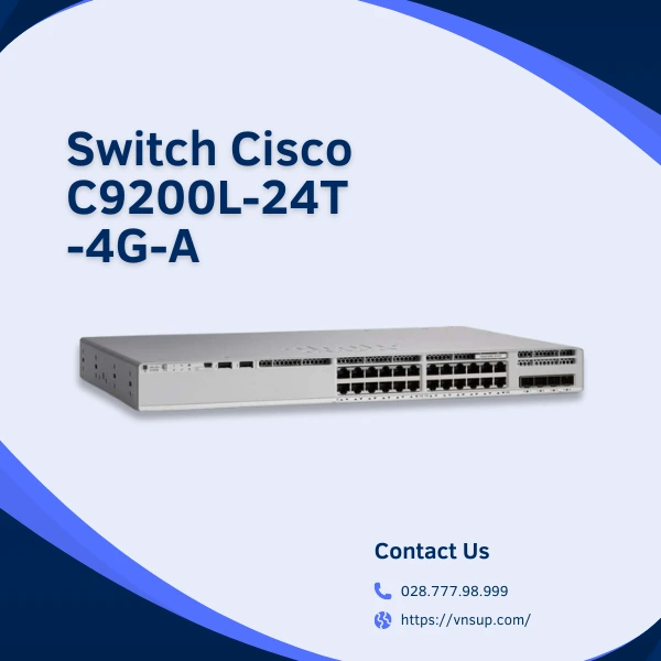 Switch Cisco C9200L-24T-4G-A
