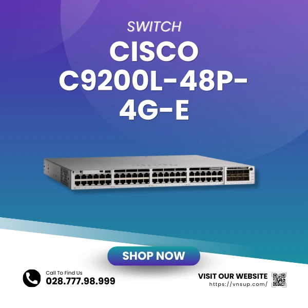 Switch Cisco C9200L-48P-4G-E