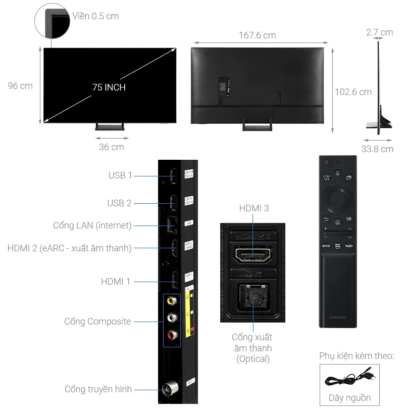 Thông số kỹ thuật Tivi Samsung QA75Q65A
