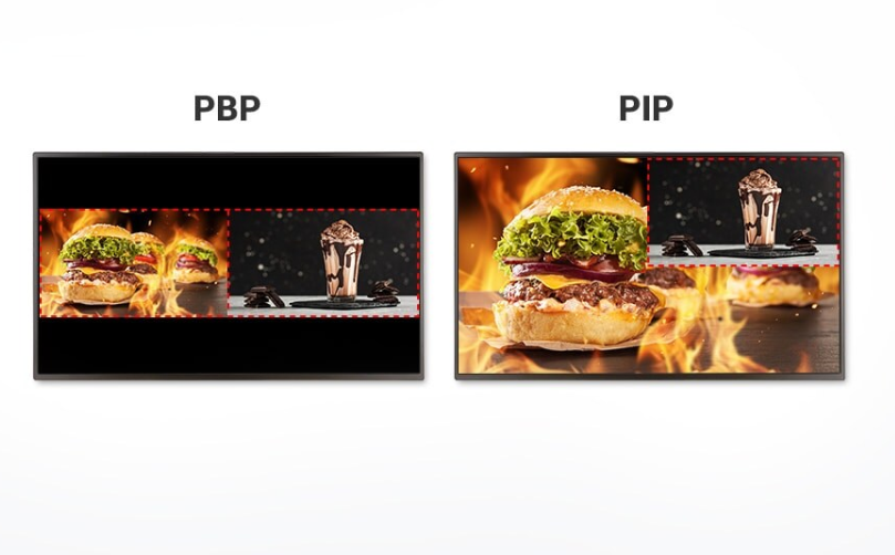 Tính năng PBP (Picture-By-Picture, Hình nối tiếp hình) và PIP (Picture-In-Picture, Hình lồng hình)