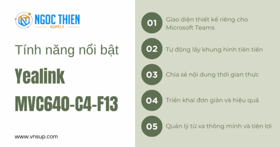 Tính năng nổi bật của bộ thiết bị hội nghị Yealink MVC640-C4-F13