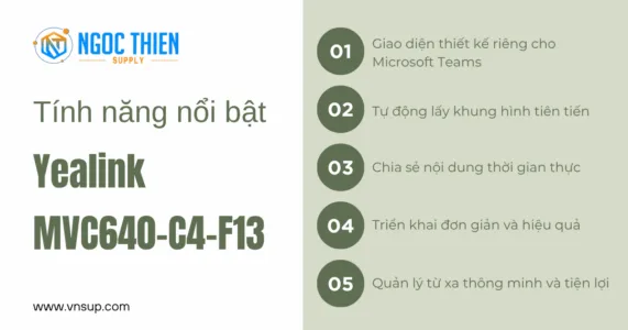 Tính năng nổi bật của bộ thiết bị hội nghị Yealink MVC640-C4-F13