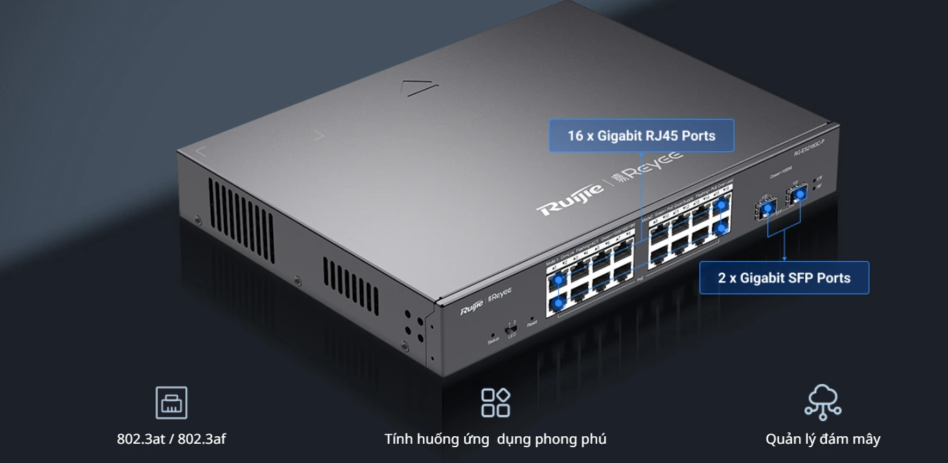 Tính năng thiết bị chuyển mạch Switch RUIJIE RG-ES218GC-P