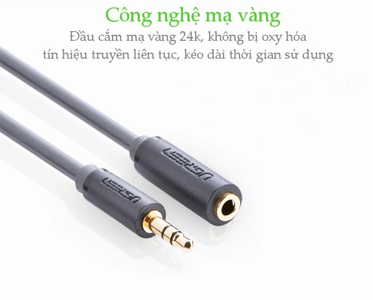 cáp audio 3.5mm nối dài 2m ugreen 10784 là gì