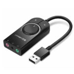 Ugreen 40964 - Card Sound USB 2.0 có điều khiển volume hỗ trợ Mic&Loa