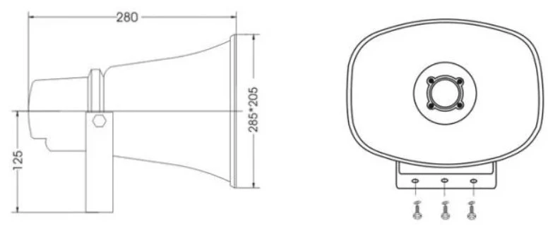 thông số kỹ thuật loa còi ngoài trời foh-130p