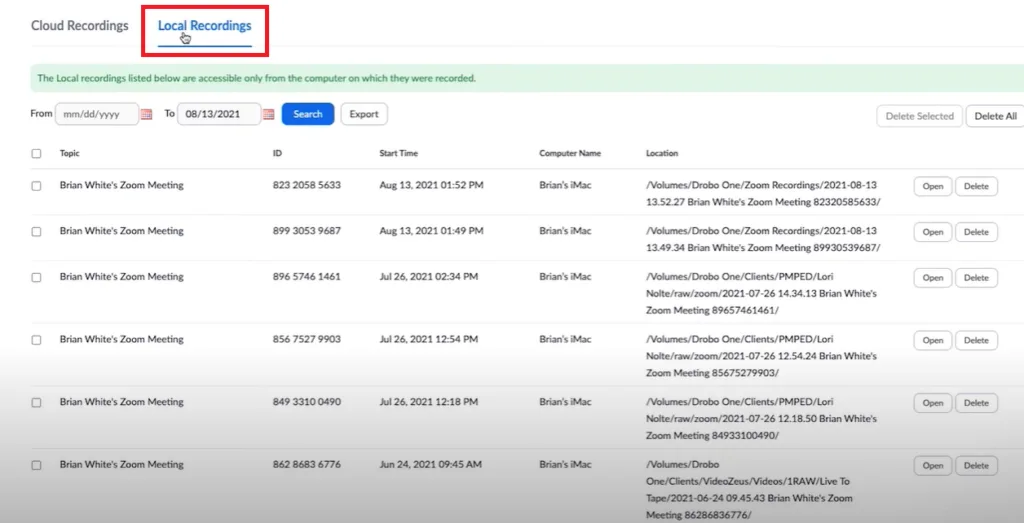 Cách xem lại record trên Zoom bằng tài khoản trực tuyến trên Zoom web portal 04