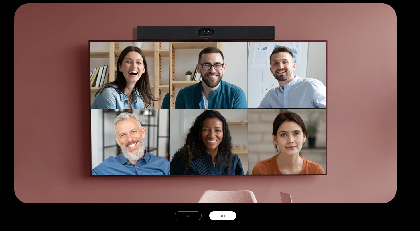 Camera hội nghị Yealink SmartVision 40 cho phép bật tắt tính năng nền ảo