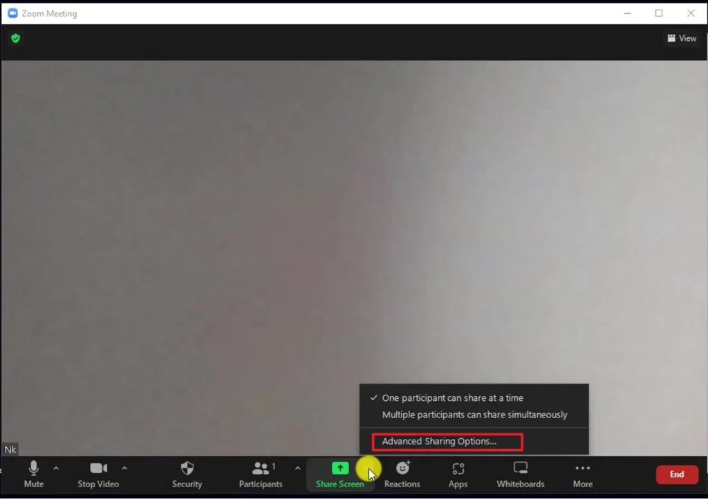 Cấp quyền chia sẻ màn hình trên Zoom trên máy tính 2