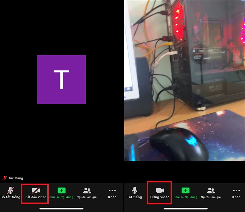 Hướng dẫn cách bật và tắt camera trên zoom trên điện thoại
