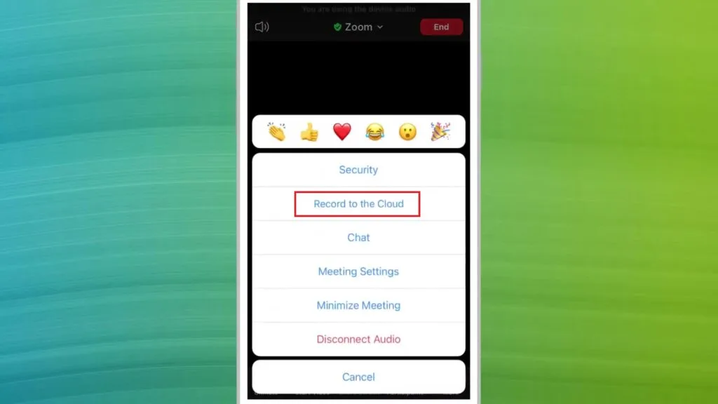 Hướng dẫn cách record trên Zoom trên điện thoại 01