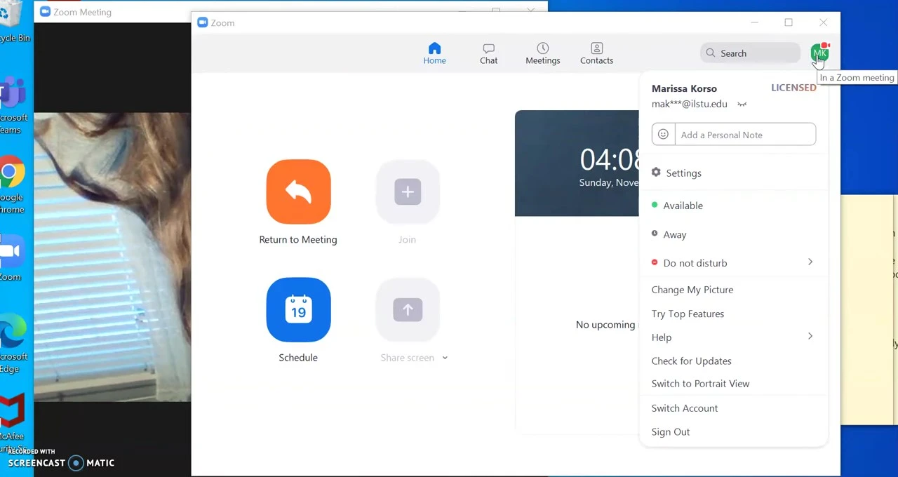 Khắc phục camera Zoom bị ngược