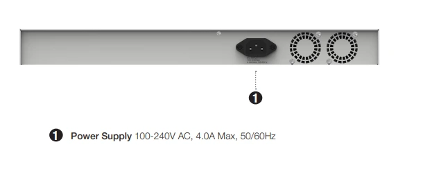 Mặt sau Fortinet FortiSwitch 124F-POE (FS-124F-POE)