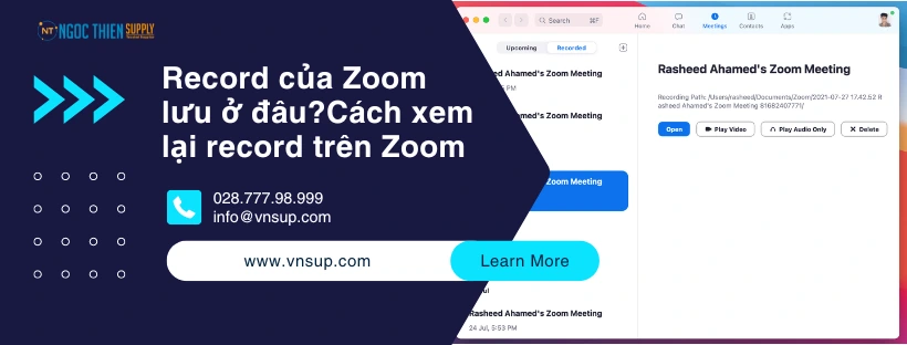 Record của Zoom lưu ở đâu. Cách xem lại record trên Zoom