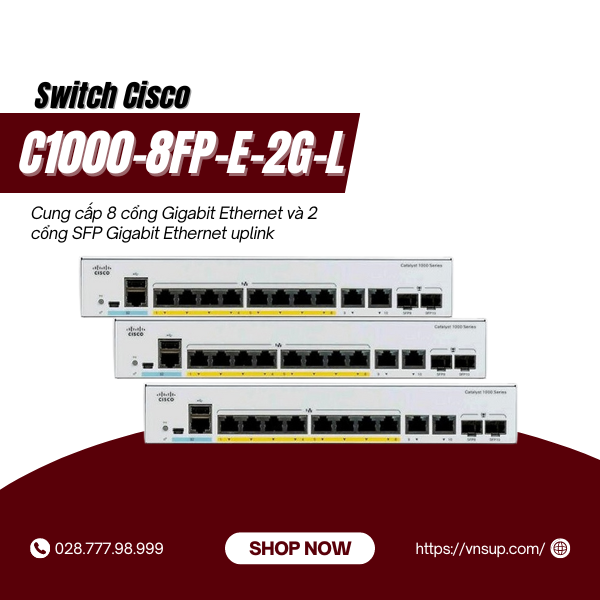Switch Cisco C1000-8FP-E-2G-L