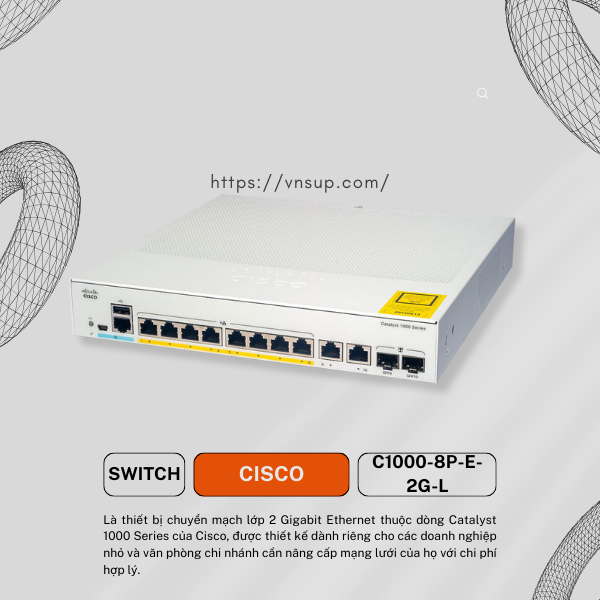 Switch Cisco C1000-8P-E-2G-L