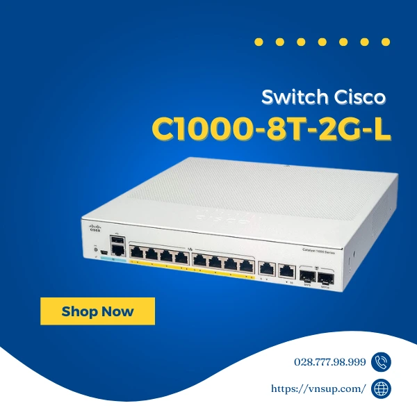 Switch Cisco C1000-8T-2G-L