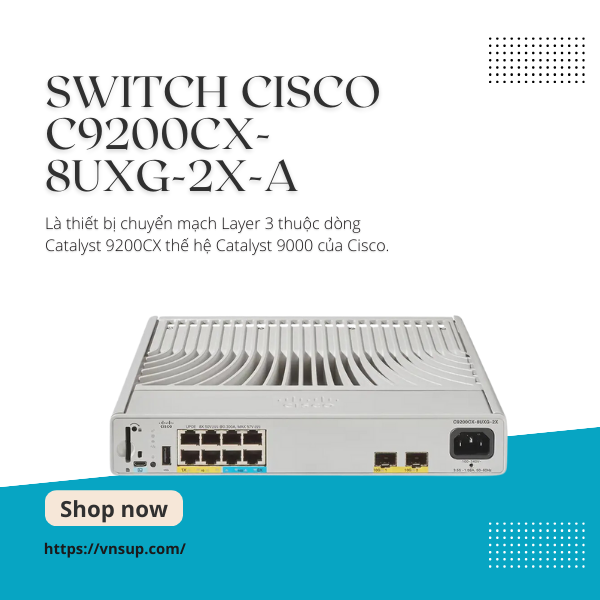 Switch Cisco C9200CX-8UXG-2X-A