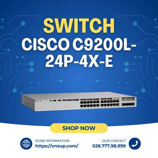 Switch Cisco C9200L-24P-4X-E