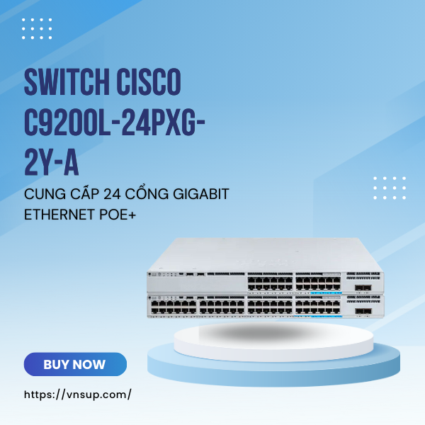 Switch Cisco C9200L-24PXG-2Y-A