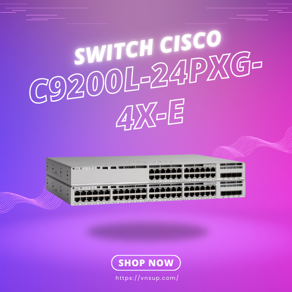 Switch Cisco C9200L-24PXG-4X-E