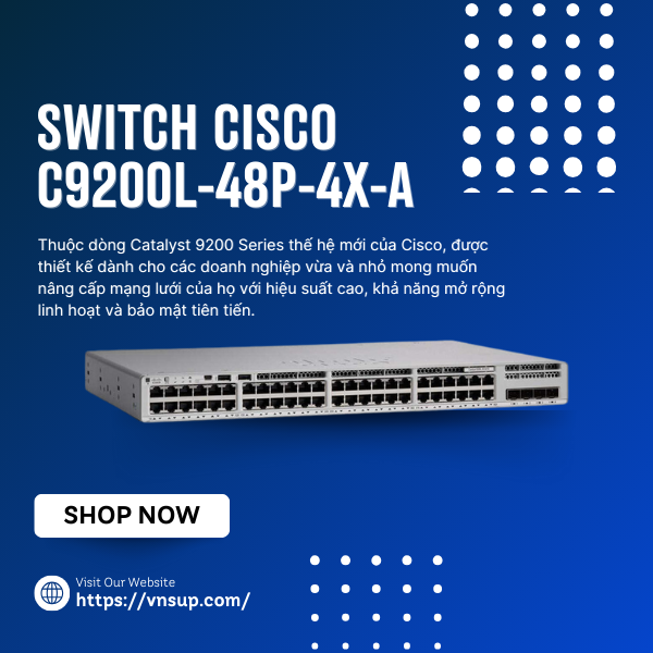 Switch Cisco C9200L-48P-4X-A