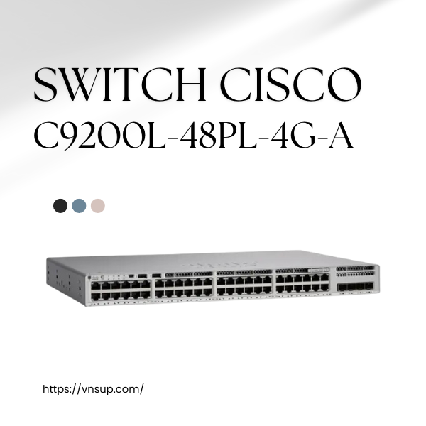 Switch Cisco C9200L-48PL-4G-A