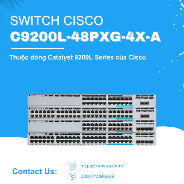 Switch Cisco C9200L-48PXG-4X-A