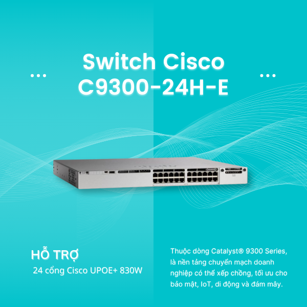 Switch Cisco C9300-24H-E
