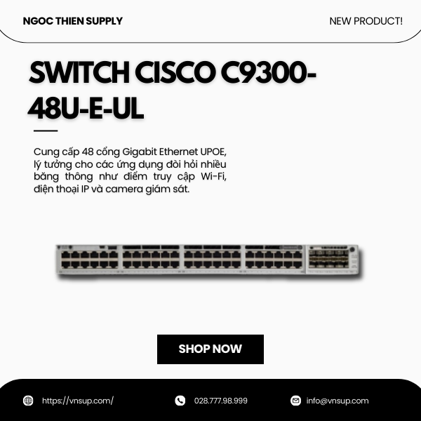 Switch Cisco C9300-48U-E-UL